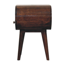 Load image into Gallery viewer, 21" Solid Wood Oval One Drawer Nightstand - Walnut
