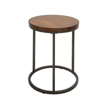 Load image into Gallery viewer, Manufactured Wood Square End Table - Black And Light Brown
