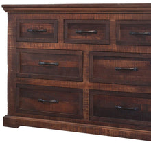 Load image into Gallery viewer, Solid Seven Drawer Double Dresser - Brown

