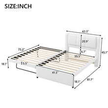 Load image into Gallery viewer, Upholstered Platform Bed With Multifunctional Trundle
