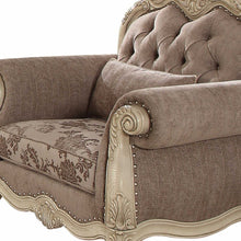 Load image into Gallery viewer, Fabric Damask Tufted Chesterfield Chair - Gray And Pearl
