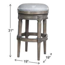 Load image into Gallery viewer, Rustic Elegance Backless Swivel Stool
