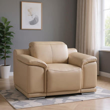 Load image into Gallery viewer, Genuine Leather Wall Hugger Power Recliner With USB - Battleship Gray
