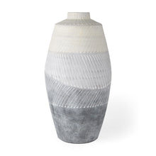Load image into Gallery viewer, Geometric Table Vase - Cream / Gray
