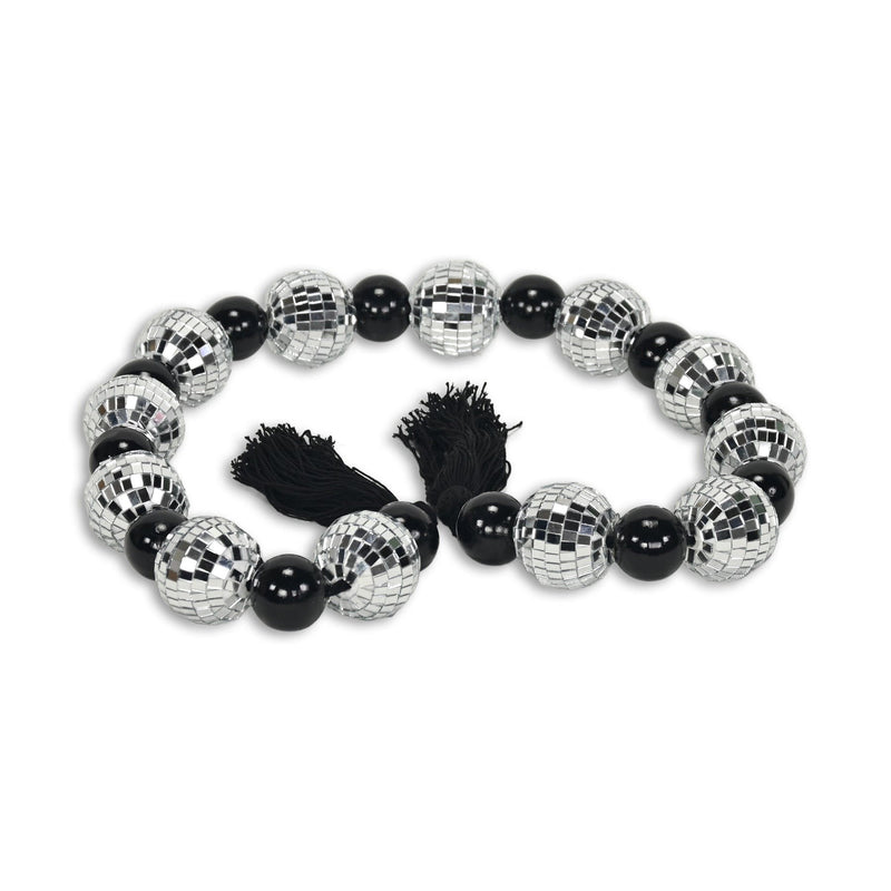 Bling Bling Beads Decorative Tassel - Black / Silver