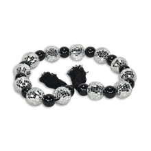 Load image into Gallery viewer, Bling Bling Beads Decorative Tassel - Black / Silver
