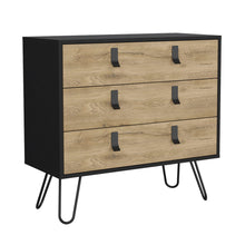 Load image into Gallery viewer, 3 Drawer Dresser - Natural / Black
