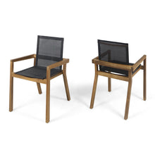 Load image into Gallery viewer, Belfast - Dining Chair With Acacia Wood Frame And Mesh Seating (Set of 2)
