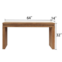 Load image into Gallery viewer, Modern Rustic Wood Table, Rectangular Living Room Center Table With Floating Top Design
