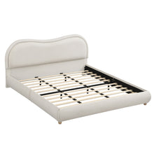 Load image into Gallery viewer, Upholstered Platform Bed Frame With Curved Headboard
