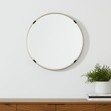 Load image into Gallery viewer, 24" Metal Round Framed Accent Mirror - Gold / Black
