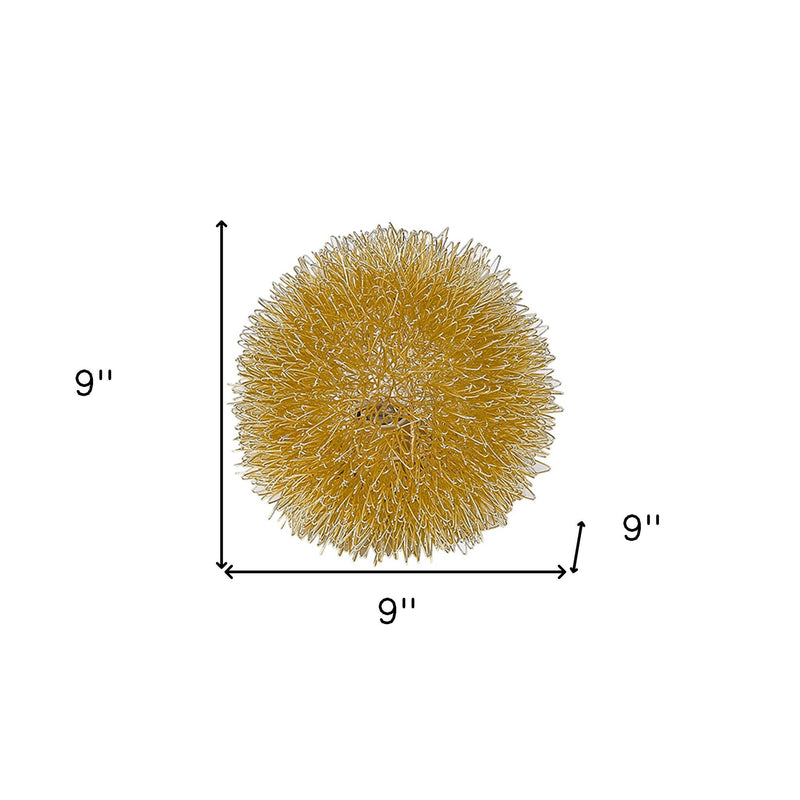Metal Sunburst Accent Wall Lamp - Gold