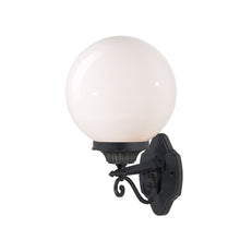 Load image into Gallery viewer, Round Acrylic Globe Wall Sconce - Matte Black
