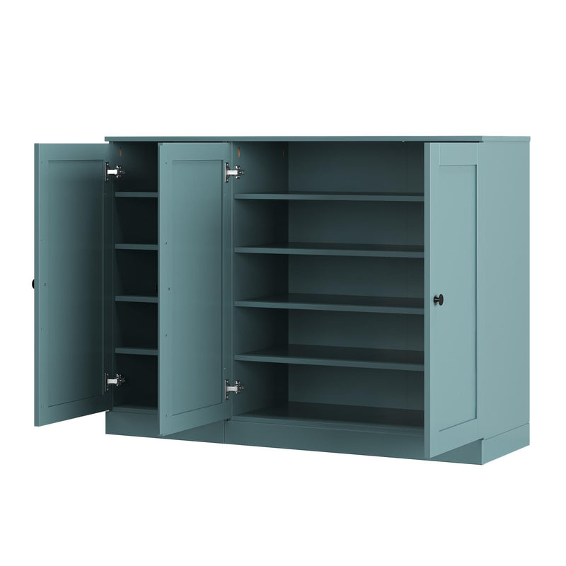 Solid Woodshoe Storage Cabinet (755981) - Aqua