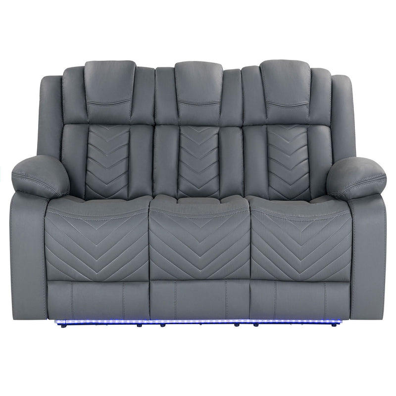 Raize - Power Living Room Set With Storage Console And Cup Holders