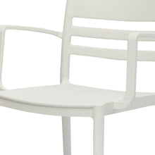 Load image into Gallery viewer, Partially Open Back Dining Arm Chairs Heavy Duty Plastic (Set of 4) - White
