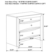 Load image into Gallery viewer, Vollenhove - 2 Drawer Nightstand With Pull Out Tray Storage Solution - Black
