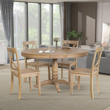 Load image into Gallery viewer, Modern Dining Table Set For 4, Round Table And 4 Kitchen Room Chairs, 5 Piece Kitchen Table Set For Dining Room, Dinette, Breakfast Nook
