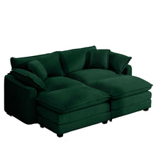 Load image into Gallery viewer, Modern Oversized Modular Cushion Sofa With Ottoman, Low Back, Deep Seating Sofa Set

