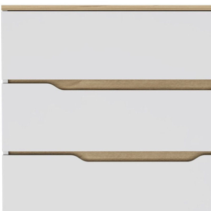 Four Drawer Dresser - White And Natural