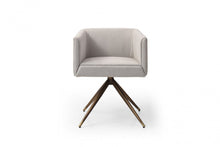 Load image into Gallery viewer, Upholstered Fabric Dining Room Arm Chair - Light Gray
