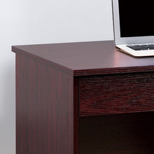 Load image into Gallery viewer, Three Locking Drawers On Metal Glides Student Desk Work Desk Modesty Panel Metal Bar Handles - Mahogany
