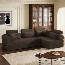Load image into Gallery viewer, Modern L-Shape Modular Sectional Sofa, Compressed Design
