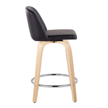 Load image into Gallery viewer, Toriano - Contemporary Fixed Height Counter Stool &amp; Swivel And Round Footrest (Set of 2)

