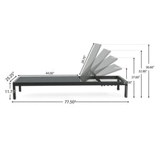 Load image into Gallery viewer, Outdoor Patio Chaise Lounge With 5 Reclining Positions

