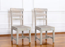 Load image into Gallery viewer, Wood Ladder Back Dining Room Side Chairs (Set of 2) - White
