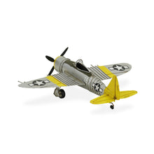 Load image into Gallery viewer, Hand Painted P-47D Thunderbolt Model Airplane - Yellow / Gray
