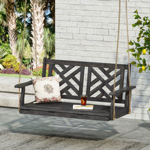 Load image into Gallery viewer, Alejandro - Acacia Wood Porch Swing With Slat Panel Seating
