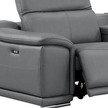 Load image into Gallery viewer, Leather Modular L Shaped Six Piece Corner Sectional With Console - Battleship Gray
