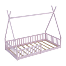 Load image into Gallery viewer, House Shaped Design Bed With Fence
