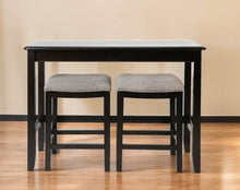 Load image into Gallery viewer, Brown UpholsteRed / Solid Wood Backless Bar Chair - Light Gray / Dark
