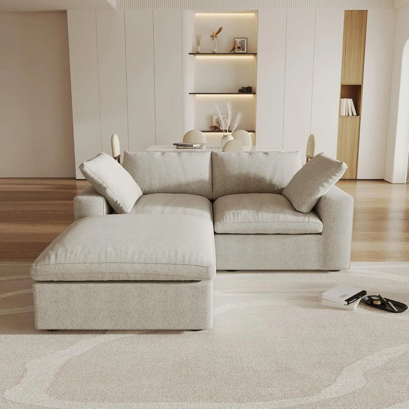 Blend Modular L Shaped Three Piece Corner Sectional - Khaki