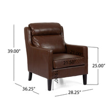 Load image into Gallery viewer, Contemporary Club Chair With Upholstered Fabric And Rubberwood Legs
