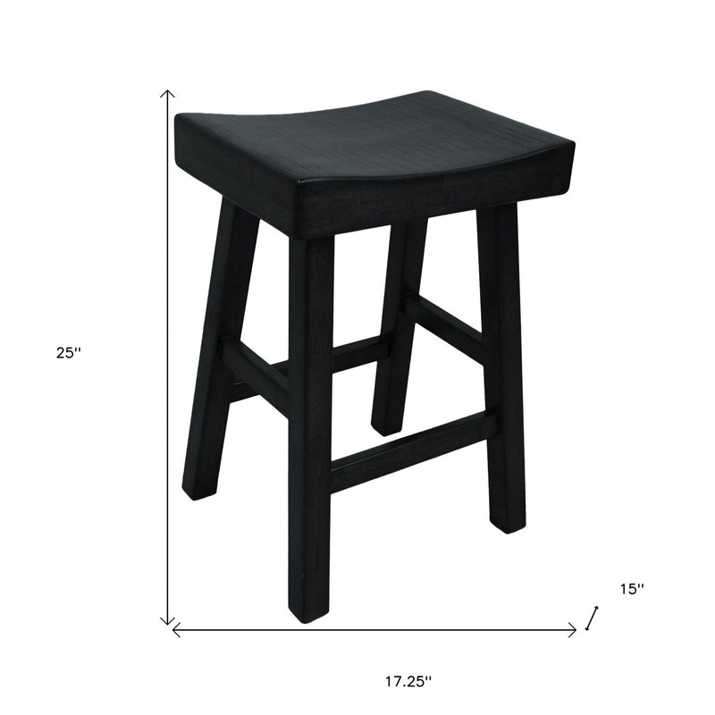 Backless Counter Height Bar Chair - Black