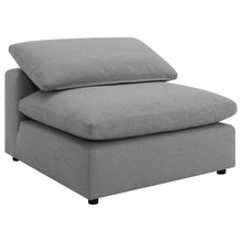 Load image into Gallery viewer, Segoura - 5 Piece Upholstered Modular Sectional With Reclined Back Pillows - Gray
