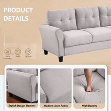 Load image into Gallery viewer, Modern Living Room Sofa Set Linen Upholstered Couch Furniture for Home or Office ,Light Grey,(1+2 Seat,Old Sku:SG000365AAA)
