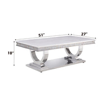 Load image into Gallery viewer, Zander - Printed Faux Marble Top &amp; Mirrored Table - Marble
