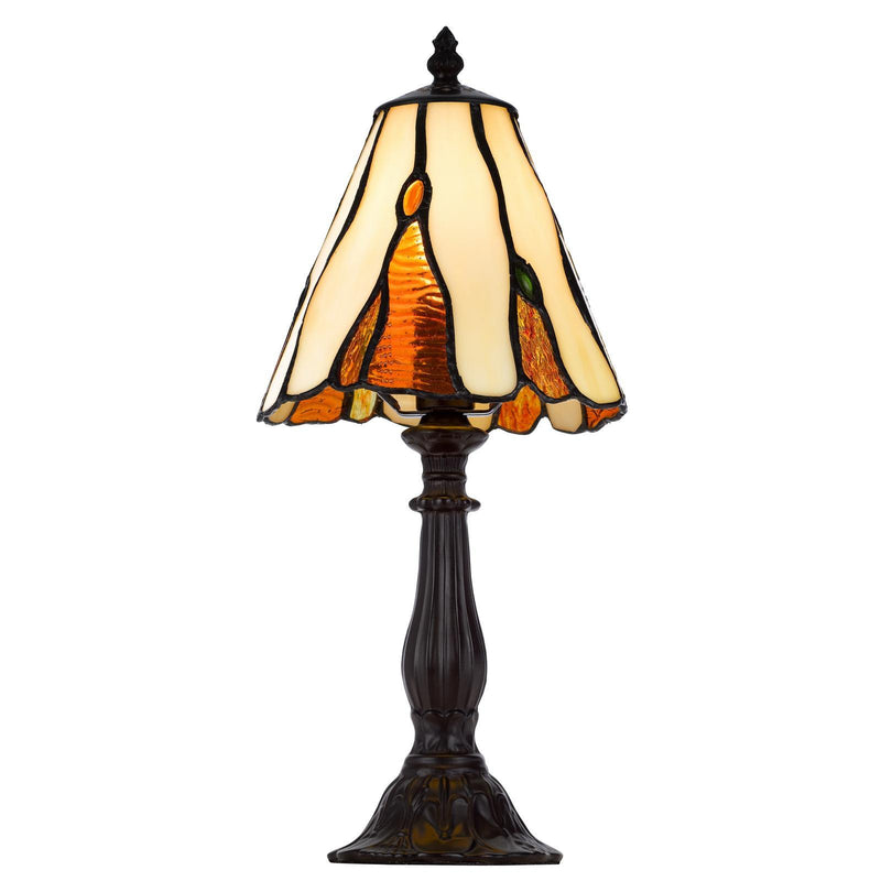 Abstract Round Tiffany Lamp With Cone Shade (751905) - Bronze