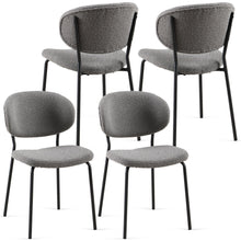 Load image into Gallery viewer, Boucle Dining Chairs, Dining Chairs With Metal Legs For Dining Room, Kitchen, Living Room
