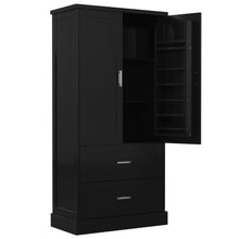 Load image into Gallery viewer, Tall Bathroom Storage Cabinet With 2 Doors And Drawers, Adjustable Shelf
