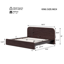 Load image into Gallery viewer, Platform Bed Frame With Rounded Headboard
