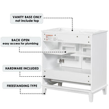 Load image into Gallery viewer, Modern Bathroom Vanity Base Only With Doors And Drawer
