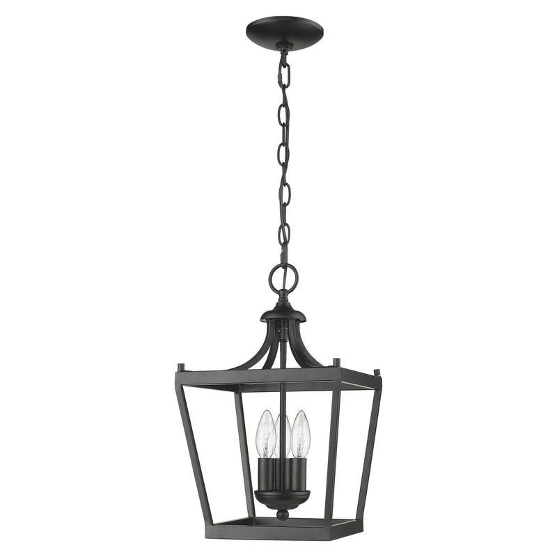 Metal Tapered Hanging Light - Vintage Black