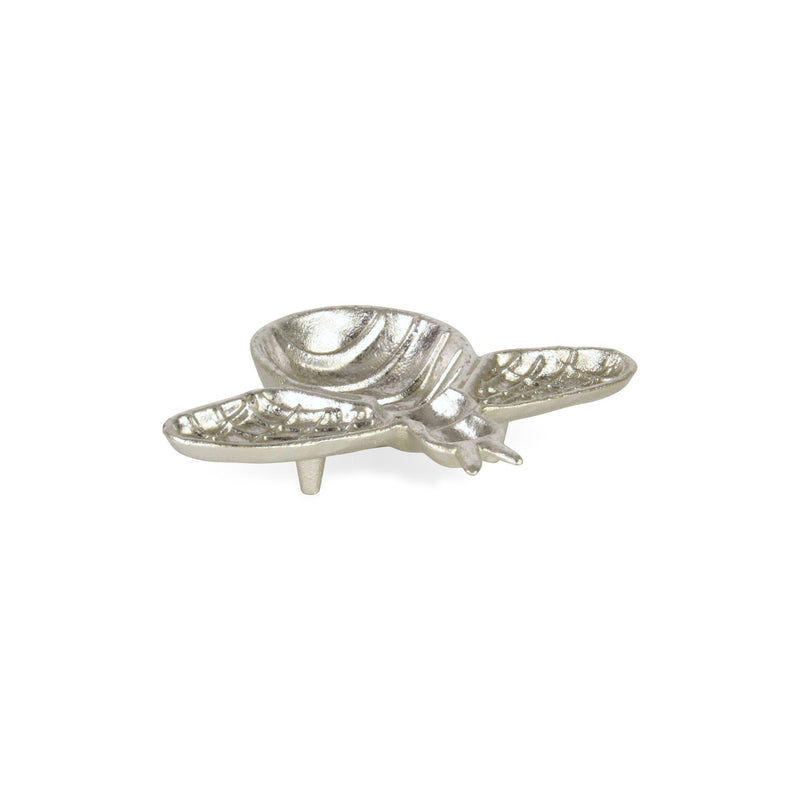 8" Cast Iron Bumble Bee Trinket Tray - Silver