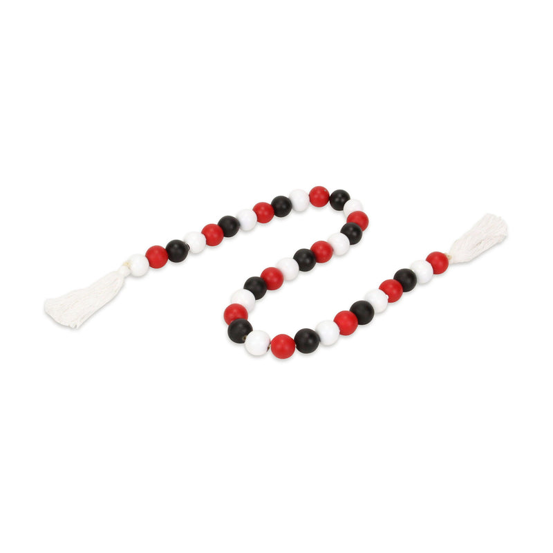 Hand Painted Decorative Tassel - Black / Red / White