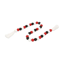 Load image into Gallery viewer, Hand Painted Decorative Tassel - Black / Red / White
